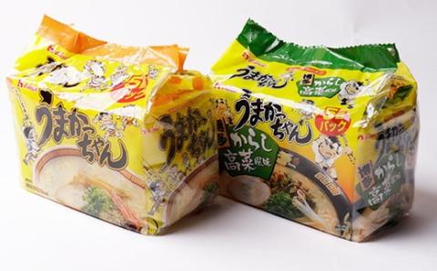 【7営業日以内発送】うまかっちゃん 博多からし高菜風味食べ比べセット(5食×2)計10食