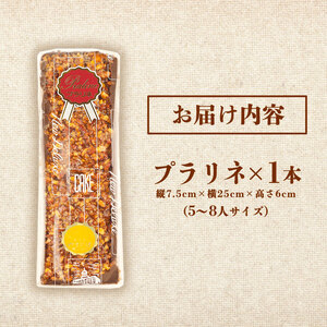 プラリネ 1本 チョコプラリネ チョコレート チョコ アーモンド ケーキ デザート キャラメリゼ 新潟 贈答 熨斗 お茶請け お茶菓子 お土産 洋菓子 特産品 名物 お取り寄せ やまの辺 新潟県 新発