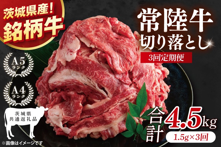 
                  【茨城県共通返礼品】【3ヶ月定期便】大容量！常陸牛切り落とし 1.5kg（500g×3）【黒毛和牛 国産 銘柄牛 牛肉 肉 冷凍 茨城県産】(81-31)
                
