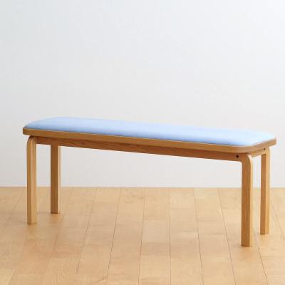 ふるさと納税 府中市 府中市の家具　コッコベンチ　オーク材/生地:ラムース(スカイブルー)(組み立て式)