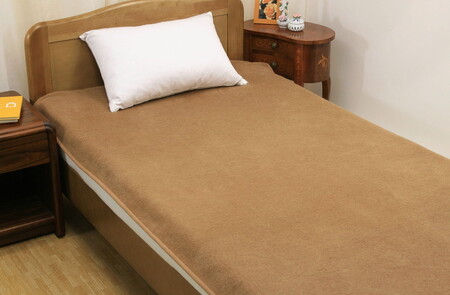 三井毛織 洗える キャメル 敷き毛布 シングル 100x205cm 日本製