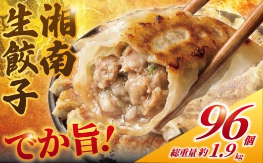 餃子 ぎょうざ 96個 (48個 × 2 パック) 肉汁たっぷり 大きい 国産 ブランド豚 ルイビ豚 小分け 豚肉 野菜 肉 湘南餃子 湘南ぎょうざ 焼き餃子 gyouza ギョーザ 冷凍餃子 生餃子 冷凍 ご飯 おかず 冷凍食品 中華 おつまみ 簡単調理 時短 簡易包装 手作り餃子 サノフーズ 神奈川 湘南 藤沢