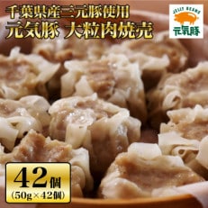 【2023年2月上旬発送】【千葉県産三元豚】元気豚 大粒肉焼売セット　2.1kg(50g×42個)