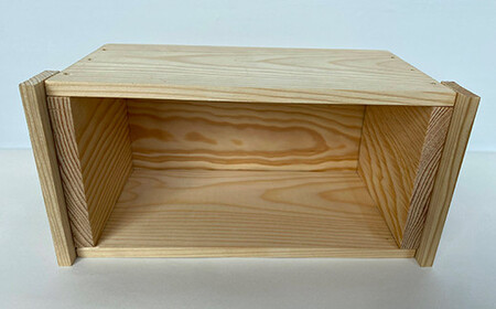 職人による手作り木箱 令和のりんご箱（ミニチュア） ※レーザー加工選択可能 【新坂製函】 木製 箱 おしゃれ 木の箱 屋外 収納ボックス ウッドボックス 屋外収納 リメイク リンゴ 林檎 リンゴ箱 松