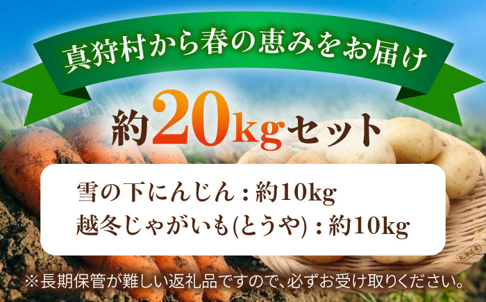 【2026年3月下旬以降順次発送】 雪の下にんじんと越冬じゃがいもセット 計20kg （とうや）|  野菜セット 野菜 セット にんじん じゃがいも  |  道の駅 真狩フラワーセンター [BPAM0