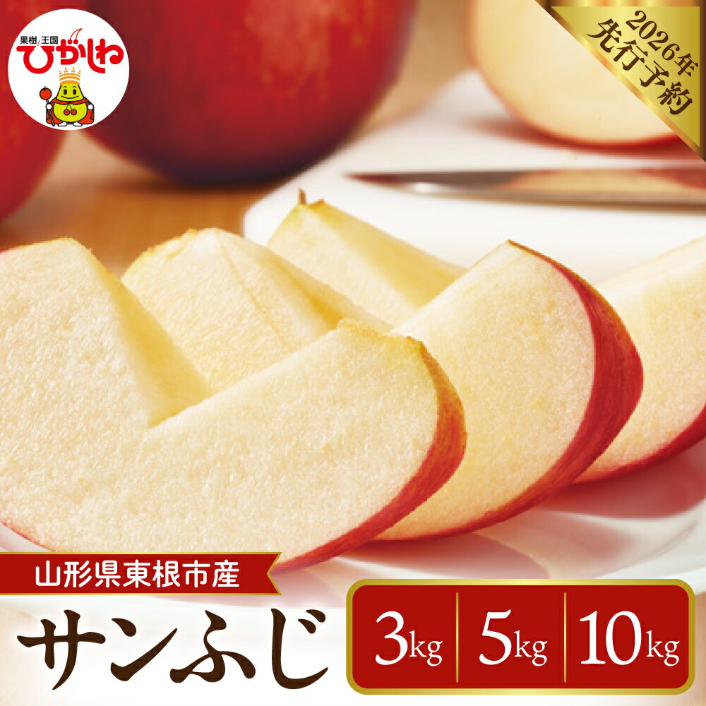 【ふるさと納税】【 2026年 先行予約 】りんご サンふじ ( 選べる内容量 : 3kg / 5kg / 10kg )|さんふじ リンゴ 林檎 アップル フルーツ 果物 くだもの 秋 旬 先行予約 お取り寄せ 産地直送 ご当地 特産 グルメ 常温配送 送料無料 東北 山形県 東根市