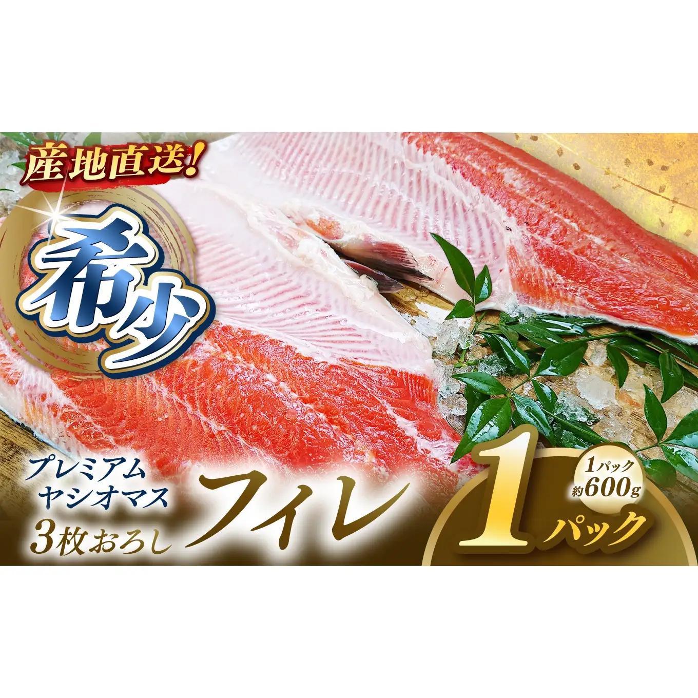 プレミアムヤシオマスのフィレ 骨なし 1パック（600g） | 栃木県産 ブランド魚 冷凍 栃木県 矢板市