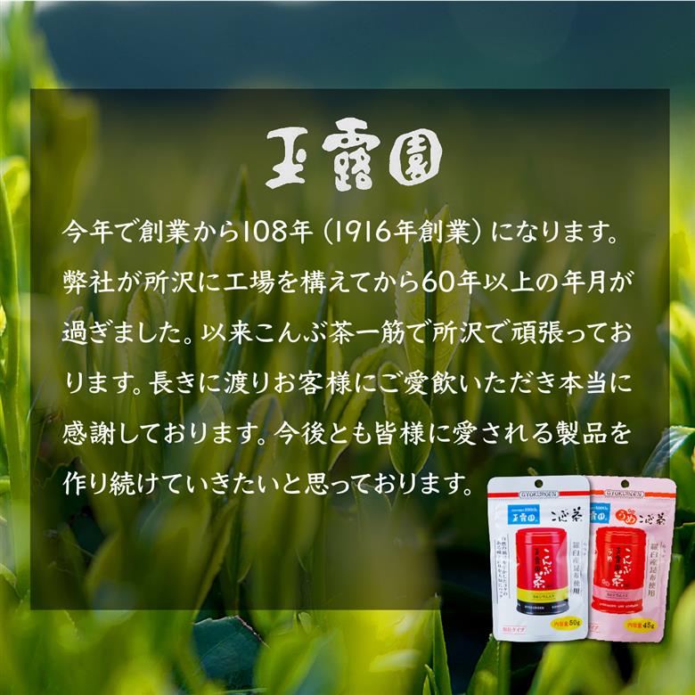 玉露園 こんぶ茶(大容量) スタンド袋 95g×10袋