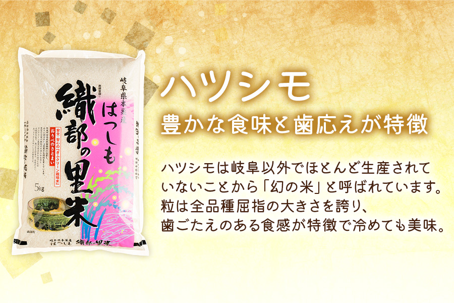 令和5年産 岐阜県本巣市産【織部の里米(R)】精米ハツシモ5kg×1袋 [1444]