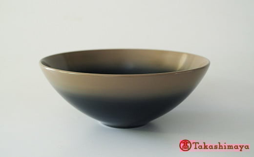 
            輪島漆器〈輪島キリモト〉高麗鉢（黒利休ねずグラデーション） [高島屋選定品]
          