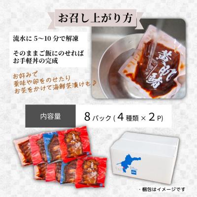 ふるさと納税 愛南町 海鮮 漬け丼 セット 計8パック (4種×2パック) 愛媛県 愛南町 南予ビージョイ |  | 01