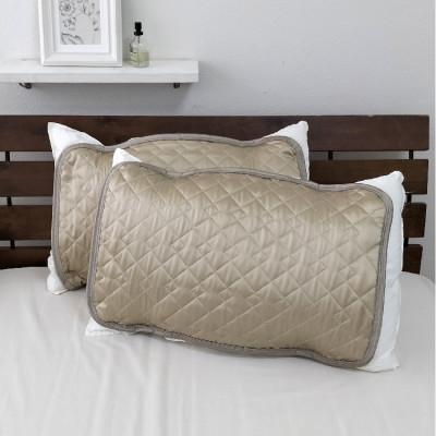 ふるさと納税 和歌山市 【Sサイズ 35×50cm】シルク100%サテン枕パッド　ベージュ2枚組　SSM-3S-2P　BE