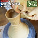 【ふるさと納税】電動ろくろ 湯呑・茶碗作り体験 ペアチケット 2名様分 (湯呑1個・茶碗1個)×2名様 合計4個 (湯呑2個・茶碗2個) 陶芸体験 絵付け 利用券 体験 チケット 湯呑 湯のみ お茶碗 熊本県 阿蘇 西原村 送料無料