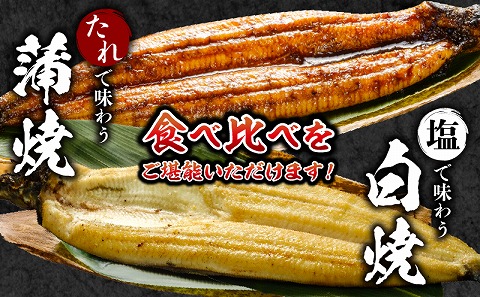 国産うなぎ使用　鰻蒲焼き・白焼きセット（156～180g×各1尾）肝焼付（30g×2）_M069-011_03