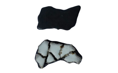 【美濃焼】 陶芸家「鹿島彩」箸置き 4個セット  白・薄紫 多治見市/井澤コーポレーション 手作り[TBP299]