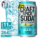 【ふるさと納税】 定期便 11回 サッポロビール チューハイ サワー 無糖 新・食中酒 甘くないおいしさ クラフト スパイス ソーダ 350ml×24本 焼津市 T0043-1211