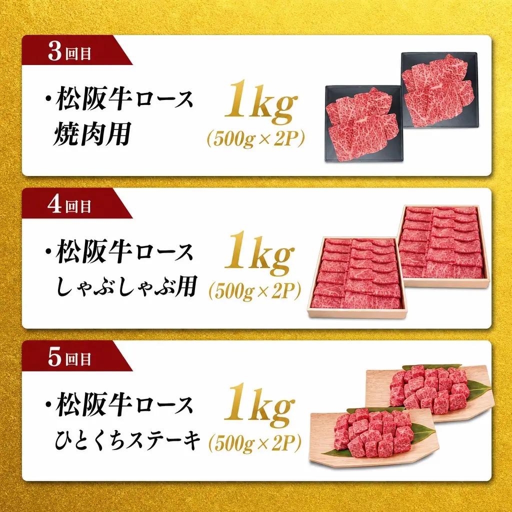 松阪牛プレミアム定期便　全5回お届け！　NT11