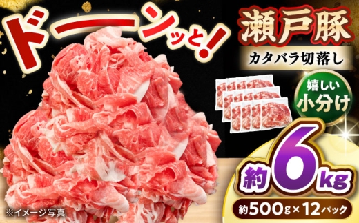 【7月発送】 瀬戸豚 豚肉 カタバラ切り落とし 6kg / 豚肉 小分け 切り落とし / 瀬戸市 / 関屋精肉店 [BBBQ156-7]