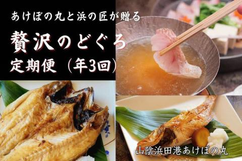 山陰浜田港あけぼの丸が贈る贅沢のどぐろ定期便（３回）魚介 のどぐろ 一夜干し 刺し身 のどぐろしゃぶセット セット しゃぶしゃぶ 定期便 定期 3回 【1888】