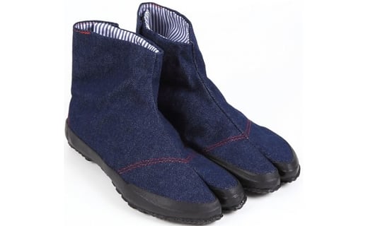 地下足袋　倭紋－わもん－地下足袋　デニムワッシャー　インディゴ（23.0cm）