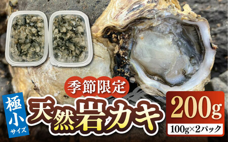 【季節限定】【25年11月以降発送】【予約受付中】 天然 岩カキ 100g×2パック（生食用）《壱岐市》【鈴の海庭】 牡蠣 カキ 岩牡蠣 貝 魚貝 海産物 おつまみ カキフライ 鍋 カキ鍋 牡蠣鍋 カキ飯 [JFV002] 冷蔵配送 九州