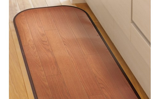 日本製 撥水・消臭・抗菌 キッチンマット 約90×150cm ブラウン 350114621型 [2204]