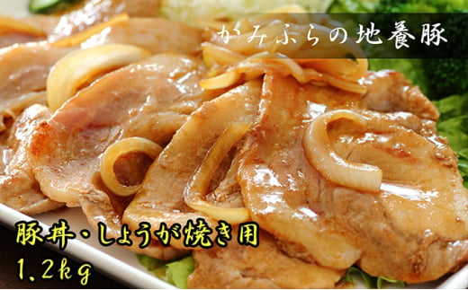 
かみふらのポーク【地養豚】豚丼・生姜焼き用ロース1.2kg
