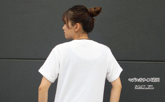 タオル地Tシャツ ホワイト（S-XL） / 服 / 佐賀県 / Canis Lupus [41AAAN006]