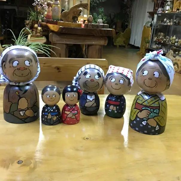 みちのくファミリーこけし 2個セット(中)【鷺舞工房】