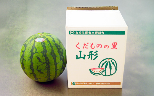 尾花沢スイカ Lサイズ(6~7kg)×1玉 7月下旬~8月中旬頃発送 令和8年産 mm-su1xx1
