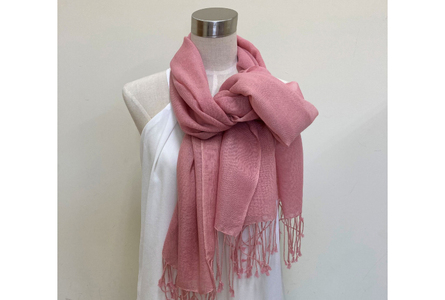 ウージ染め花穂ストール～ウール～