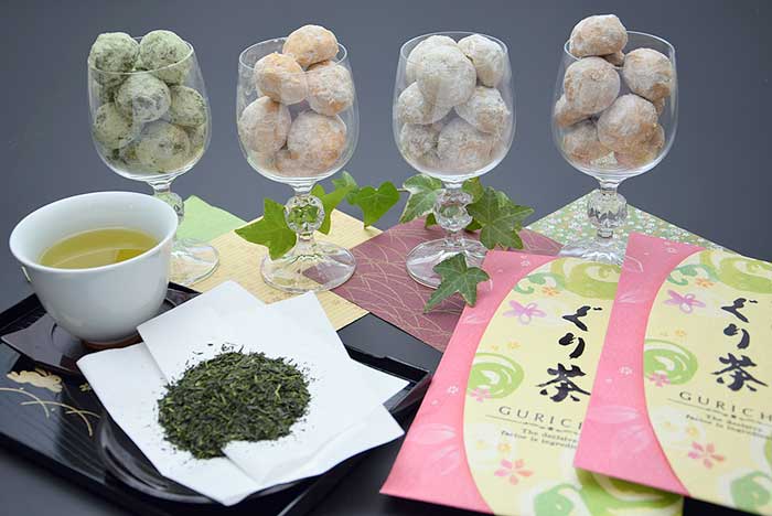【ふるさと納税】夢うさぎ☆ナッツ入り和風クッキー(焼き菓子)4種の味覚「濃抹茶」「きなこ」「紅富貴」「麦こがし」×1セット合計4箱＆静岡ぐり茶80g×2袋