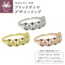 【ふるさと納税】 リング 指輪 ジュエリー レディース アクセサリー 天然 ブラックダイヤ 12石 0.08ct ダイヤモンド 5石 0.03ct 選べる地金 プラチナ イエローゴールド ピンクゴールド ミル打ち 透かし柄 中指 人差し指 ギフト プレゼント ケース付 保証書付 k201-285