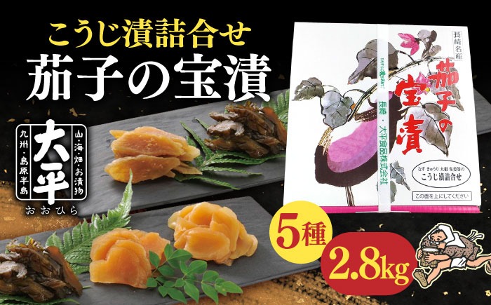 茄子 の 宝漬 （こうじ漬 詰合） / 漬物 なす こうじ きゅうり 大根 生姜 瓜 もろみ / 南島原市 / 大平食品[SAK003]