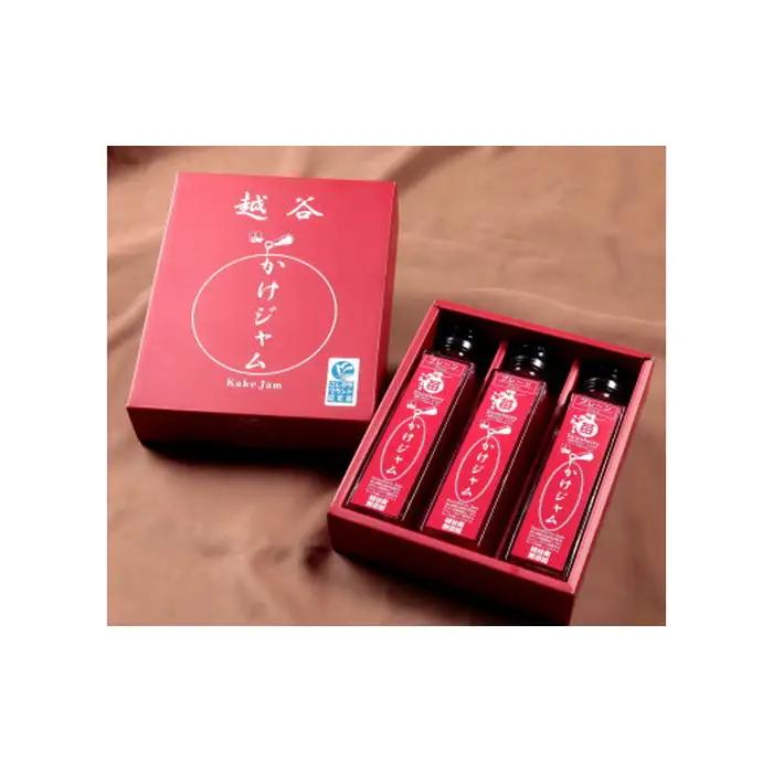 苺のかけジャム中びん3本セット | いちご イチゴ 越谷産イチゴ100％ 越谷いちご 手づくり サラサラ かけるジャム 農福商連帯 エシカル消費 埼玉県 越谷市