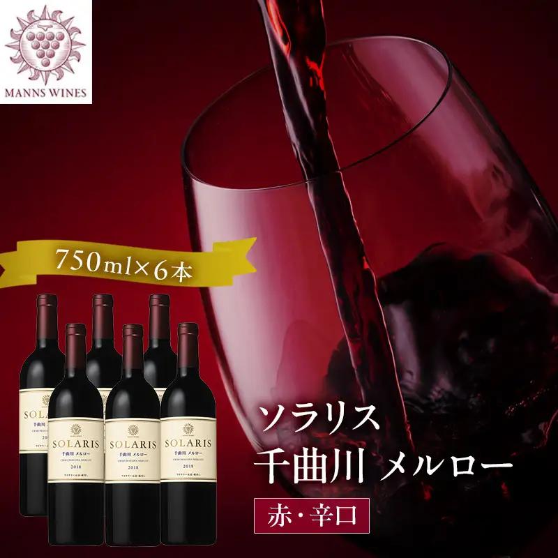 信州ワイン 千曲川 メルロー 750ml×6本 信州ワイン