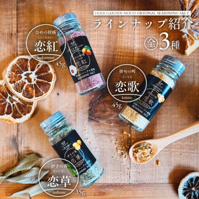 〜愛媛の柑橘香る〜ハーブソルト3種セット【C61−1】【1429819】