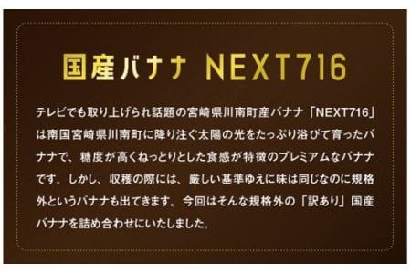 【定期便】【訳あり】国産バナナ1kg　3ヶ月定期便【国産 バナナ 無農薬 フルーツ 果物 デザート 朝食 スムージー 訳ありバナナ 全3回】