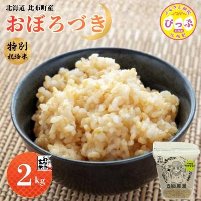 ふるさと納税 比布町 【令和8年産 新米先行受付】 特別栽培米 おぼろづき みがき玄米 2kg【西間農園】