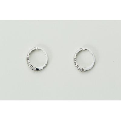 ふるさと納税 甲府市 【ジュエリーの街、山梨県甲府市】ダイヤ0.20ct K18WGピアリング　E4670W |  | 01