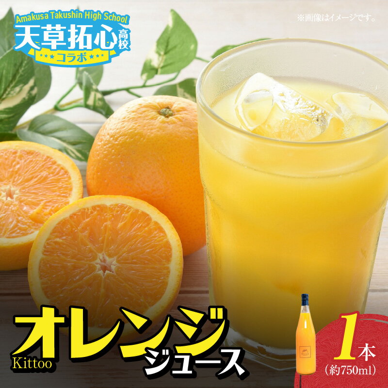 【ふるさと納税】Kittoo オレンジジュース 果汁 100% 温州みかん 約750ml 1本 ドリンク 飲料 柑橘 ビタミンC カリウム 機能性成分 免疫作用 抵抗力 糖度 酸味 口当たり まろやか みかんジュース フルーツジュース 国産 お取り寄せ 熊本県 天草市 送料無料
