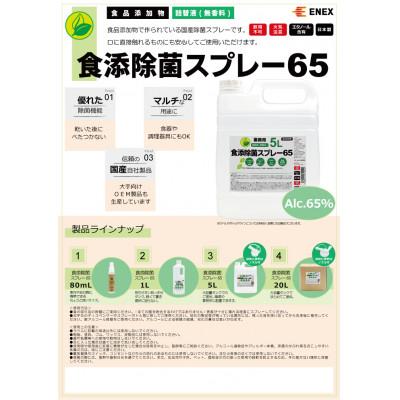 ふるさと納税 加賀市 食添除菌スプレー65 (詰替液) 5L |  | 01