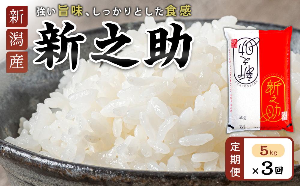 【定期便】新之助5kg×3ヶ月連続お届け 米　お米　新潟　新潟県