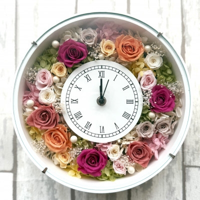
プリザーブドフラワー　花時計【1413887】
