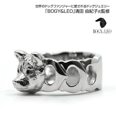 ふるさと納税 南アルプス市 純プラチナ製(Pt999) 『柴犬』ブラックダイヤ入りリング 20号 |  | 01