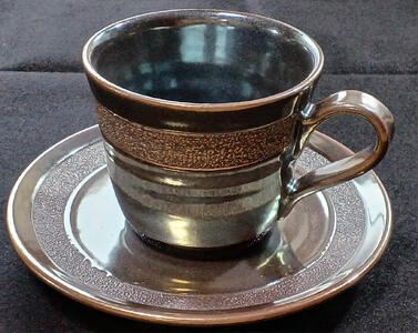 若狭鳳足焼　水滴帯文珈琲碗皿［高島屋選定品］ 食器 マグカップ 