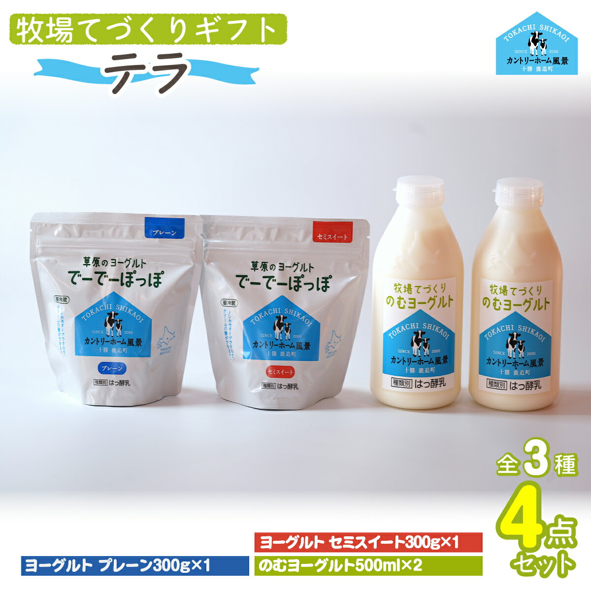 【ふるさと納税】牧場直送ギフト【 テラ 】【ふるさと納税 人気 おすすめ ランキング ヨーグルト プレーンヨーグルト セミスィートヨーグルト のむヨーグルト 北海道 鹿追町 送料無料】SKB014