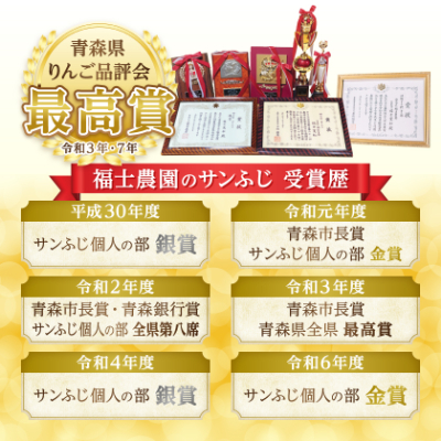 【品評会最高賞の福士農園からお試し品をお届け】糖度13度以上保証!「サンふじ」訳あり りんご【配送不可地域：離島・沖縄県】