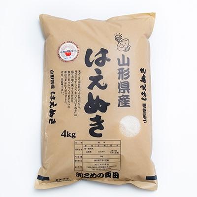 ふるさと納税 新庄市 米食味鑑定士厳選　はえぬき(精米)4kg