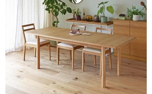 【開梱設置】高野木工 ORP オープ伸長式ダイニングテーブルW140～W180cm ホワイトオーク【10年保証】